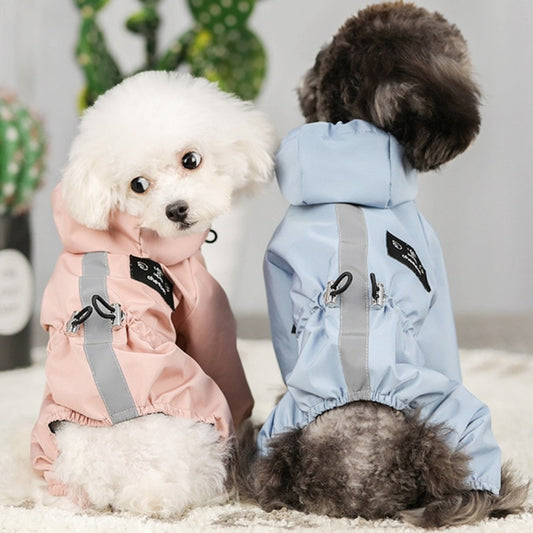 Reflective Dog Raincoat Waterproof Mesh Breathable Dog Rain Jacket Coat Clothes Small Medium Dogs Hoodies Jumpsuit Raincoats