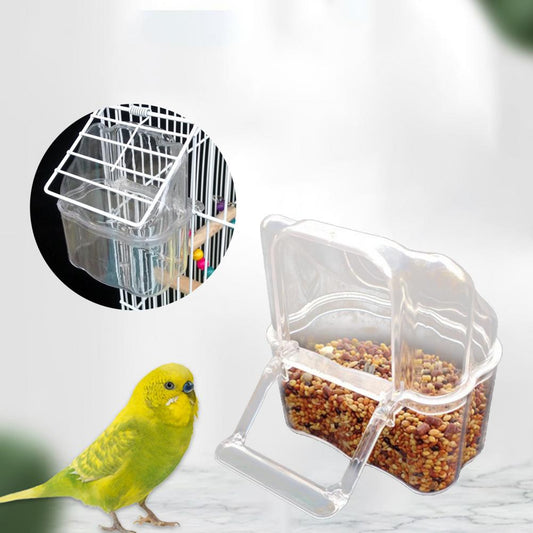 2Pcs Bird Trough Anti-spill Bird Food Container