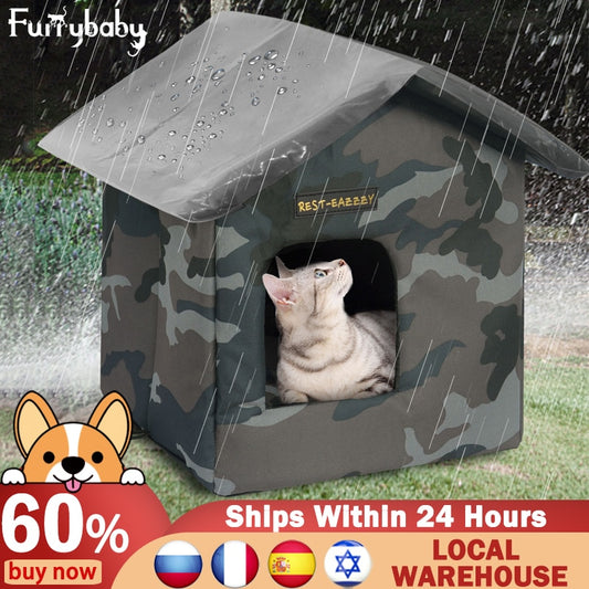 Outdoor Cat House Warm Comfort Cat Bed