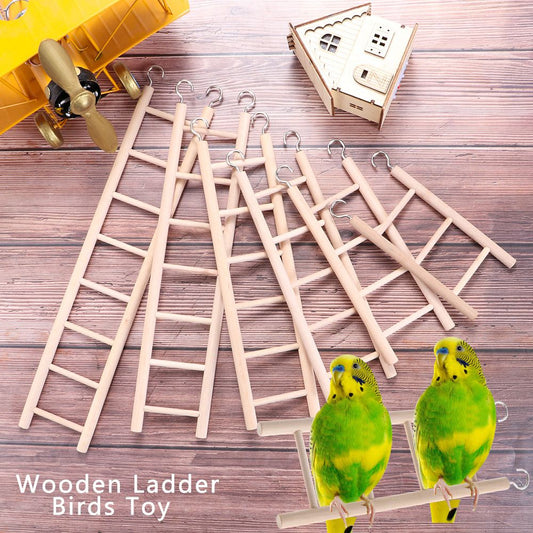 DIY HandCraft Birdcage Wood Parrot Toys