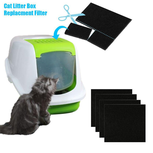 3pcs Activated Carbon Filters Cat Litter Boxes