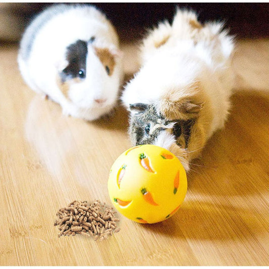 Rabbit Treat Ball Pet Slow Feeder Interactive Bunny Toy Snack Toy Ball Bite Resistant Feeding Toys Ferret Kitty Guinea Pig Cat