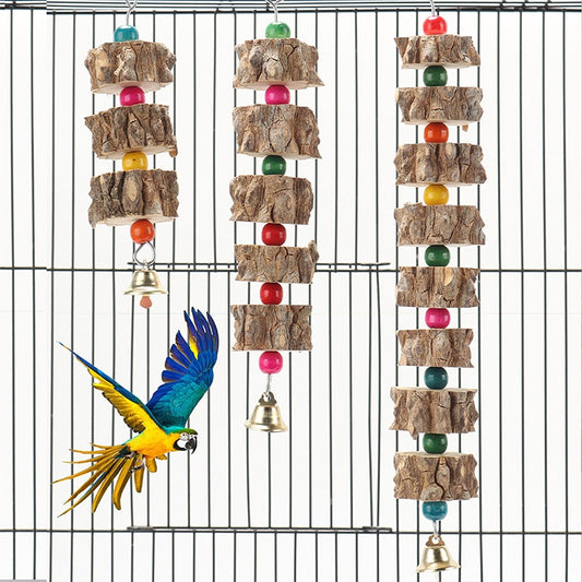 S/M/L Bird Toys for Parrot Chew Bite Hanging Cage