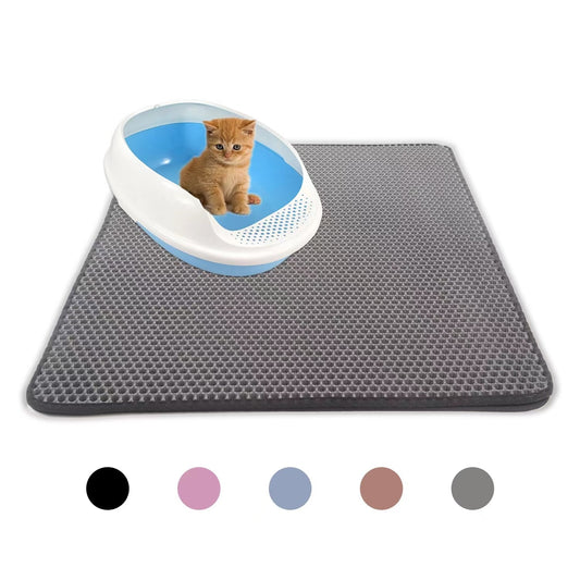 New Solid Color Pet Cat Litter Mat