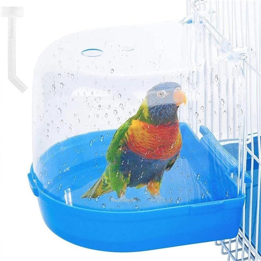 Hanging Bird Bath Cube Parrots