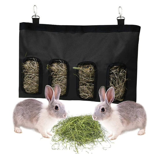 Rabbit Hay Bag Hanging Pouch Feeder Holder Feeding Dispenser Container for Rabbit Guinea Pig Small Animals Pet Dropshipping