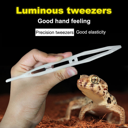 Reptile Feeding Tweezer Anti-slip Tong Bugs Insects Picking up Clamp Animal Feeder Forceps Reusable Washable Pet Supplies