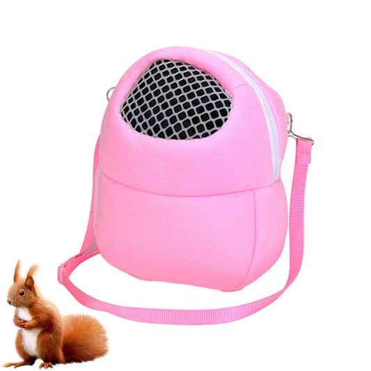Hamster Backpack Carrier Portable Velvet Small Pet Cage