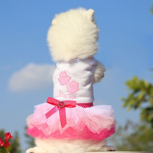 Pet Summer Clothes XS-2XL Breathable Cute Puppy's Princess Dress