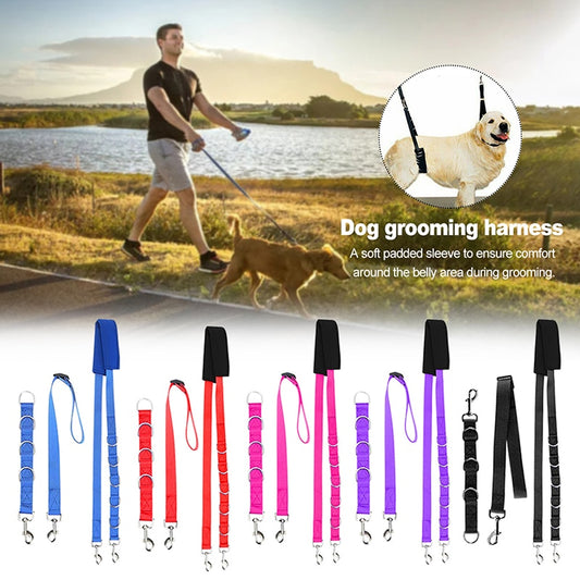 Pet Supplies Adjustable Dog Grooming Belly Strap D-rings