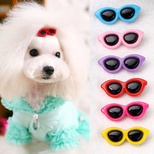 New Pet Lovely Heart Sunglasses Hairpins