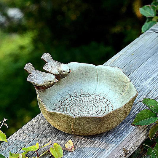 Ceramics Bird Feeder Parrot Feeding Bowl