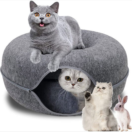 Donut Pet Cat Tunnel Interactive Play Toy