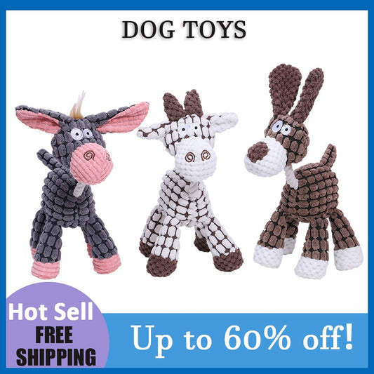 Pet Toy Squeaky Donkey Shape Dog Toy