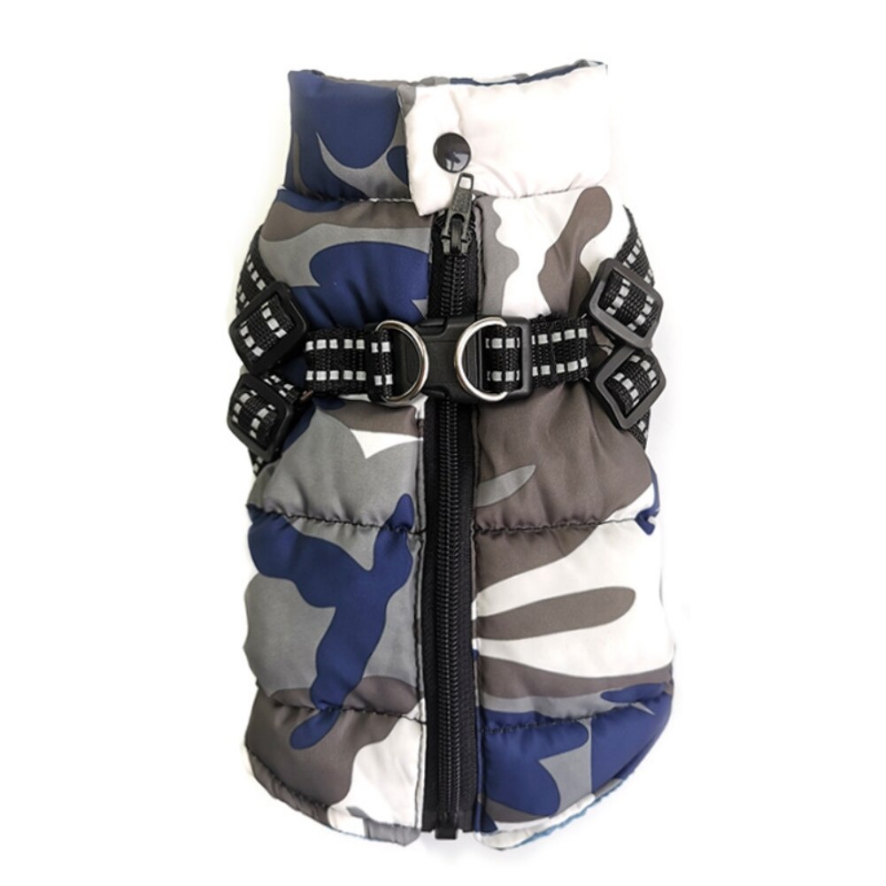 Camouflage Pet Dog Jacket With Harness