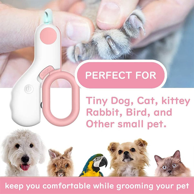 Led Dog Nail Clipper for Small Medium Dog Cat Cutter