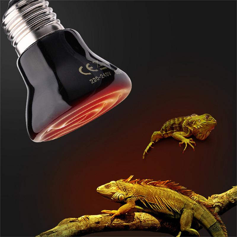 LED Red Reptile Night Light UVA FarInfrared Heat Lamp