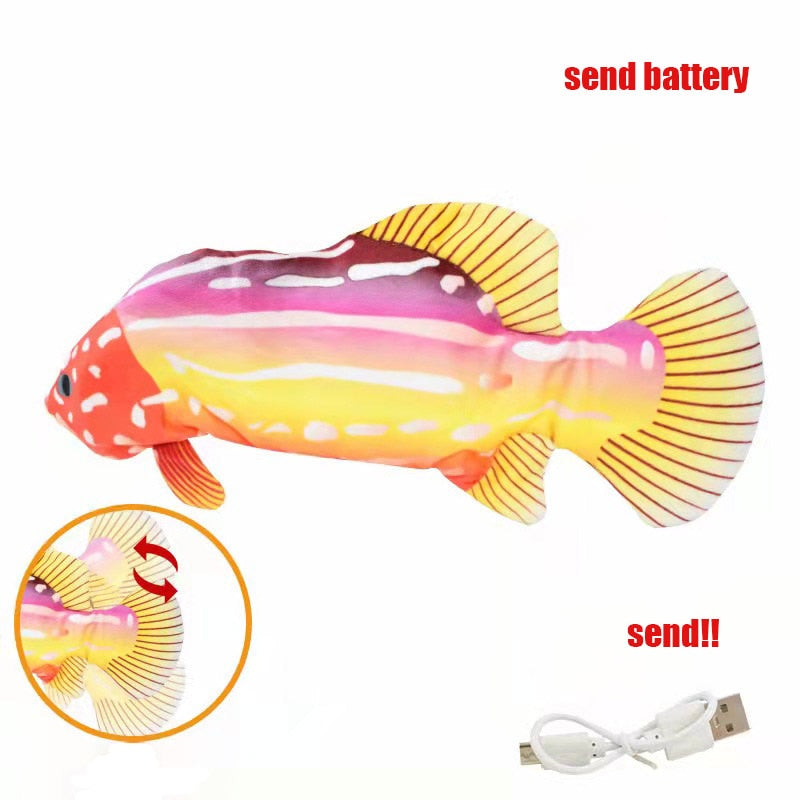 Pet Cat Toy Simulation Electric Fish Built-in Rechargeable Battery