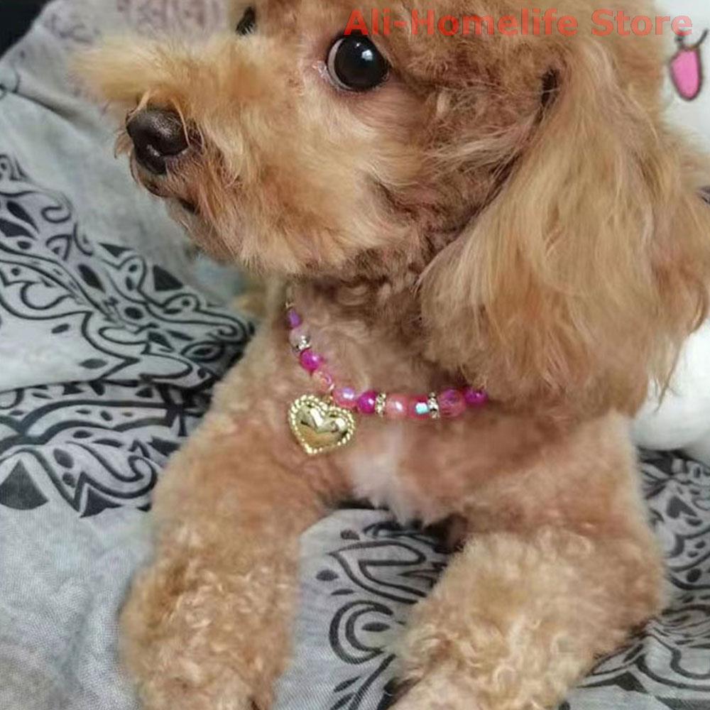 Pet Dog Cat Pearl Necklace Collar