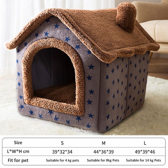 Foldable Cat House Winter Warm Chihuahua Cave