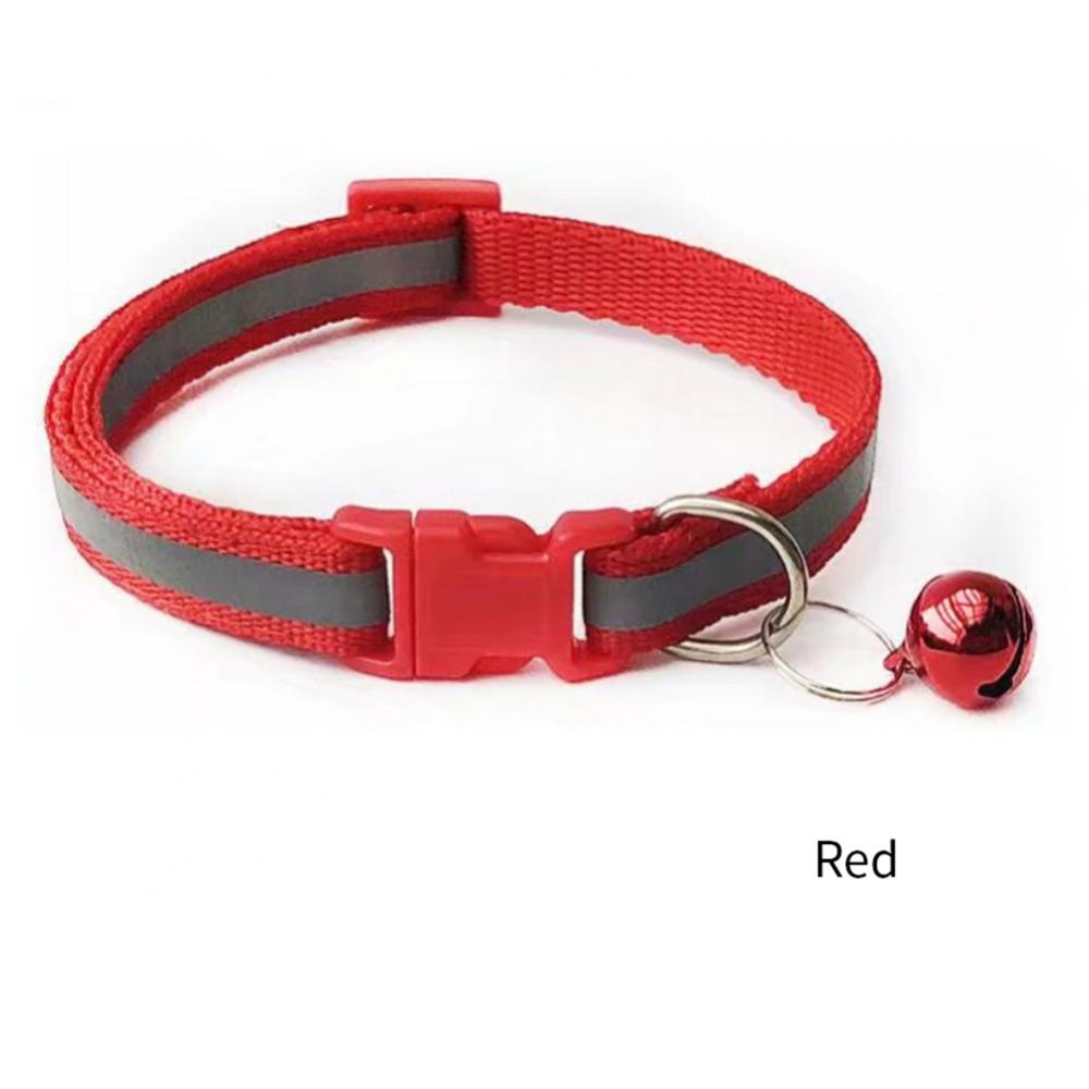 Pet Collar With Bell Colorful Reflective Patch Dog Puppy Cat Accessories