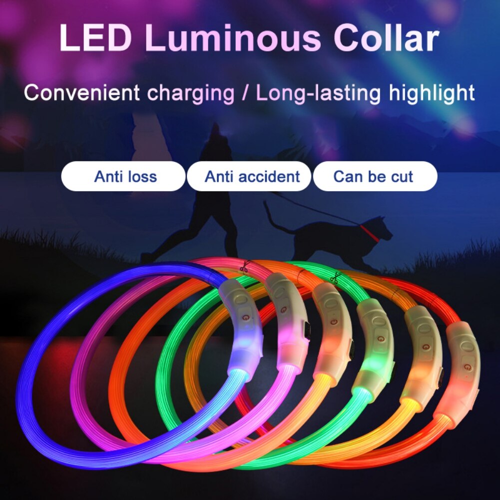 Led Dog Collar Pet Dog Night Luminous