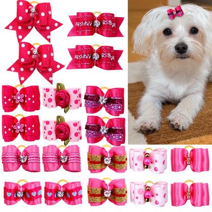 Hand-made Small Hair Bows For Dog