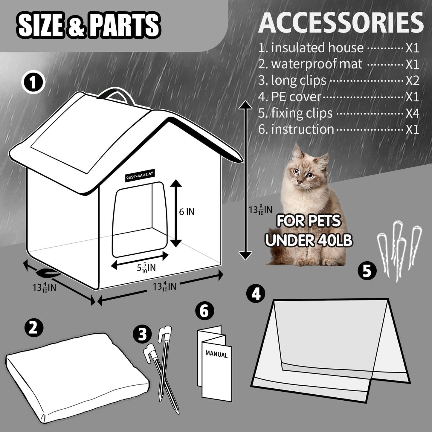 Furrybaby Cat Houses Winter Warm Cat Bed