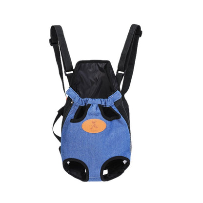 Denim Pet Dog Backpack Outdoor Travel Dog Cat Carrier Bag