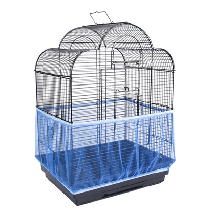 Receptor Seed Guard Nylon Mesh Bird Parrot Cover Soft Easy Cleaning Nylon Airy Fabric Mesh Bird Cage Cover Seed Catcher Guard
