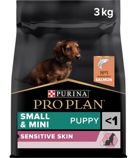 Purina Pro Plan Sensitive Skin Dry Dog food with Salmon for Small and Mini Puppy, 3 kg