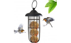 KASTWAVE Hanging Bird Feeder -Durable and Squirrel-Proof Invite More Wild Birds to Your Garden,All-Weather Metal Feeder For Various Wild Birds