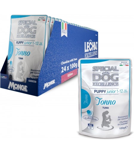 Special Dog Excellence by Monge | Puppy & Junior Dog Wet Food with Tuna 