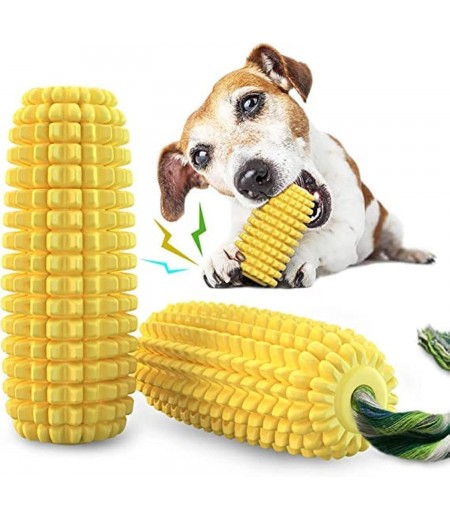 LOVEQI Dog Chew Toys, Puppy Toothbrush Clean Teeth Interactive Corn Toys, Dog Toys Aggressive Chewers Small Meduium Large Breed