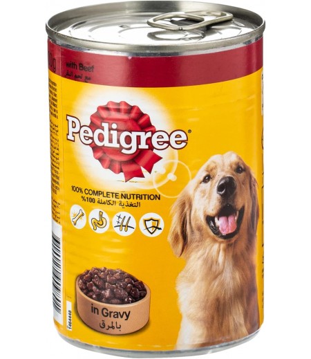 PEDIGREE, Beef Chunks In Gravy Wet Dog Food, 400 grams