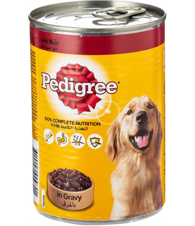 PEDIGREE, Beef Chunks In Gravy Wet Dog Food, 400 grams